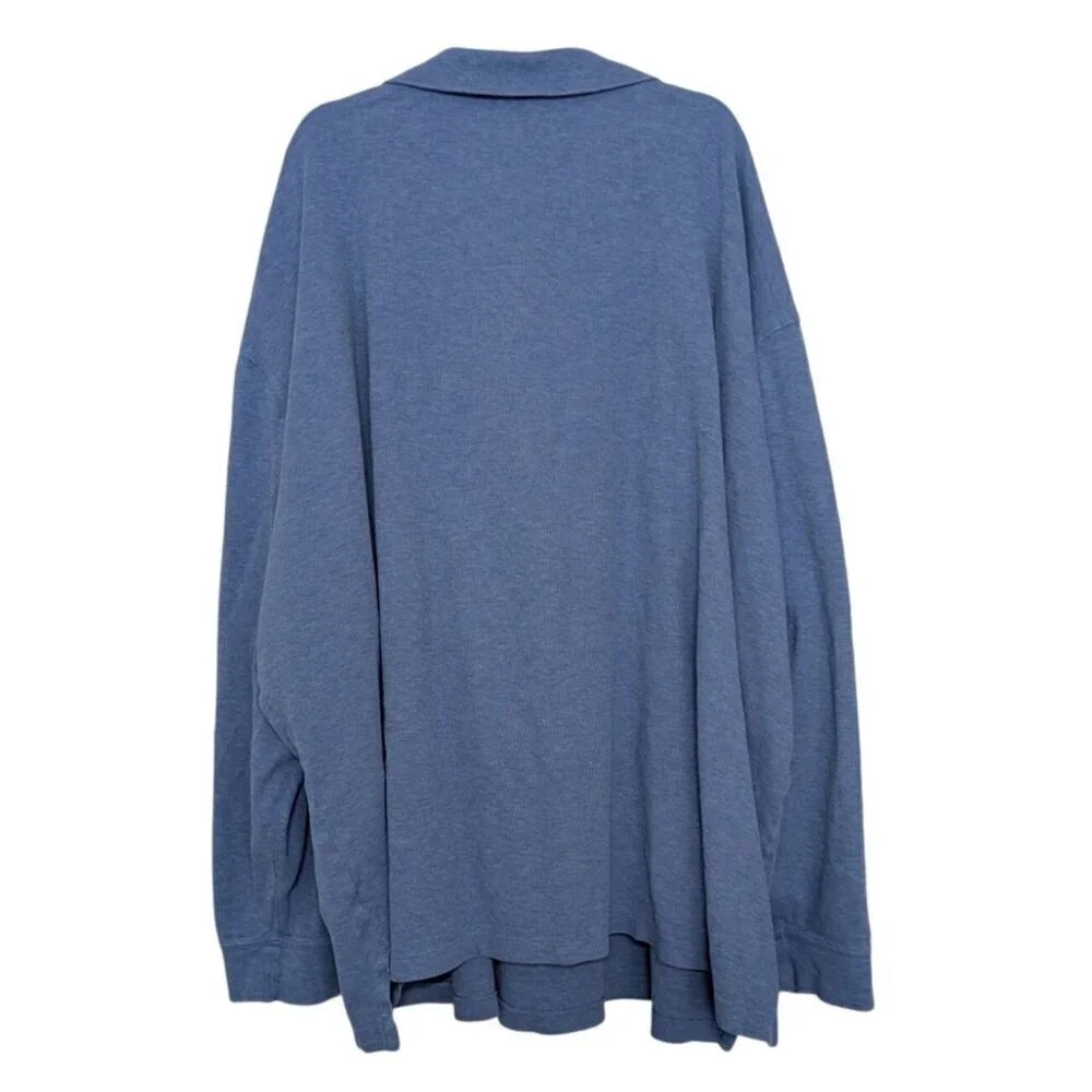 Polo Ralph Lauren Estate Rib 1/4 Sweater Mens Size 3XL Tall Blue Pony Pullover